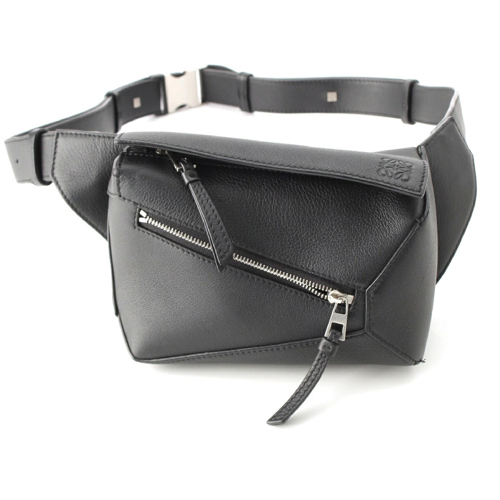 Loewe Puzzle Leather Body Bag Waist Black